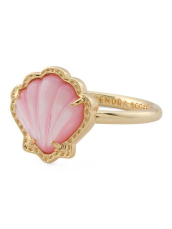 Kendra Scott Jewelry - KENDRA SCOTT Gold Blush Mother Of Of Pearl Brynne Shell Band Ring